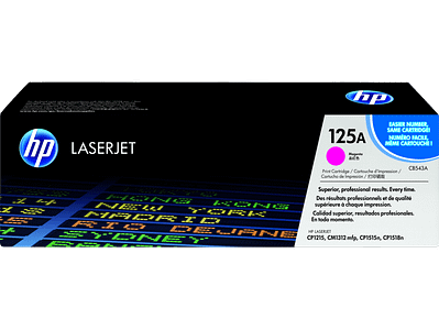 HP 125A Magenta Original LaserJet Toner Cartridge, CB543A