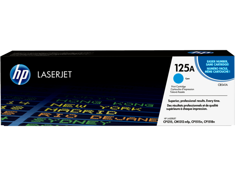 HP 125A Cyan Original LaserJet Toner Cartridge (CB541A) HP 125A Cyan Original LaserJet Toner Cartridge (CB541A)