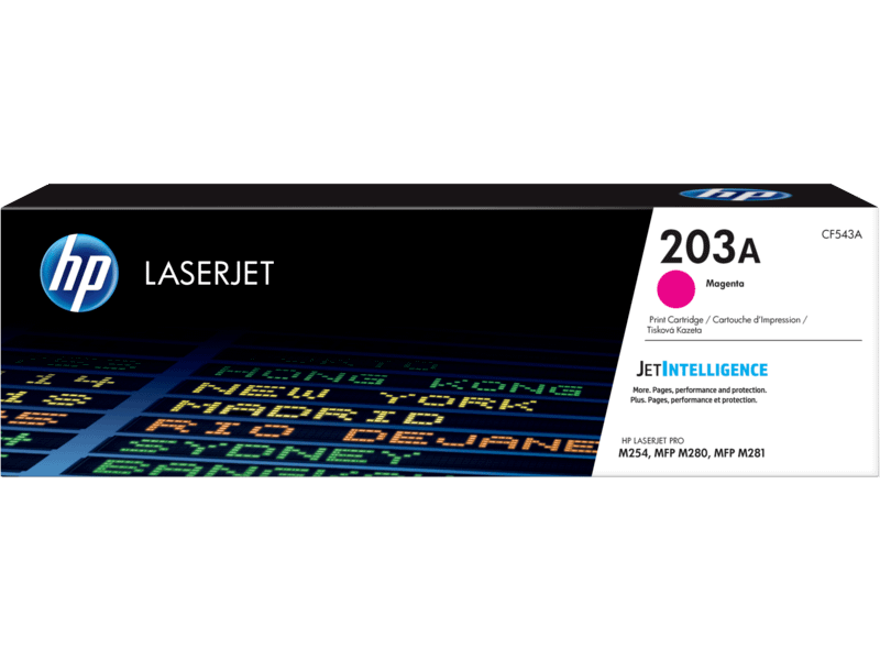 HP 203A Magenta Original LaserJet Toner Cartridge (CF543A) HP 203A Magenta Original LaserJet Toner Cartridge (CF543A)